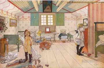  1897 Lienzo - Las mamás y las niñas pequeñas 1897 Carl Larsson